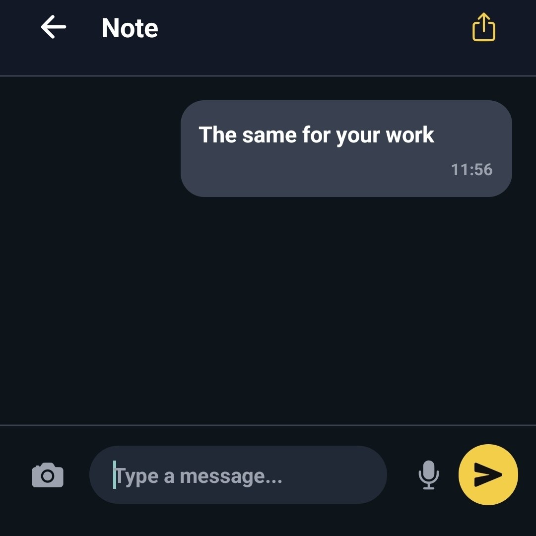 FieldLab Note screen showing chat-style note capture.